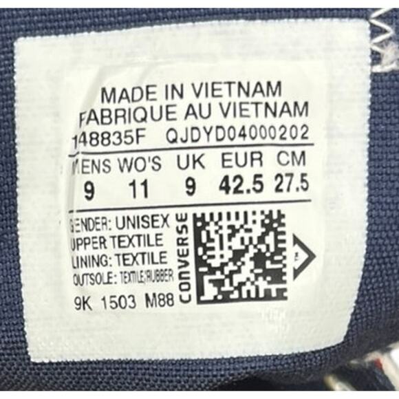 ***SOLD*** Converse Chuck Taylor American Flag 148835F Low Top Ox Mens Size 9 - Picture 6 of 6